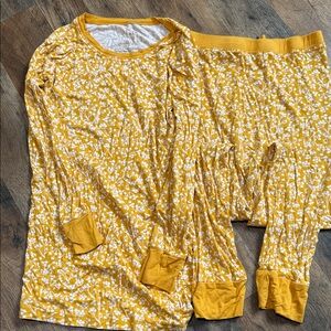 Little Sleepies Mustard Floral Kids Pajama Set